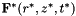 $\mathbf{F}^*(r^*,z^*,t^*)$