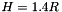 $ H = 1.4 R $
