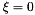 $ \xi=0 $