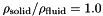 $ \rho_{\rm solid}/\rho_{\rm fluid} =1.0 $