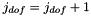 $ j_{dof}=j_{dof}+1$