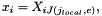 \[ x_i = X_{iJ(j_{local},e)}, \]