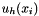 $ u_{h}(x_i) $