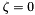 $\zeta=0$