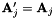 $ {\bf A}'_j = {\bf A}_j $