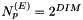 $ N_p^{(E)} = 2^{DIM}$