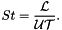 \[ St = \frac{{\cal L}}{{\cal U}{\cal T}}. \]