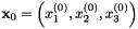 ${\bf x}_0 = \left(x_1^{(0)},x_2^{(0)},x_3^{(0)}\right)$