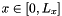 $ x\in [0,L_x] $