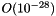 $ O(10^{-28}) $