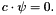 \[ c \cdot \psi = 0. \]