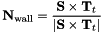 \[ {\bf N}_{\rm wall} = \frac{ {\bf S} \times {\bf T}_t } {|{\bf S} \times {\bf T}_t|} \]